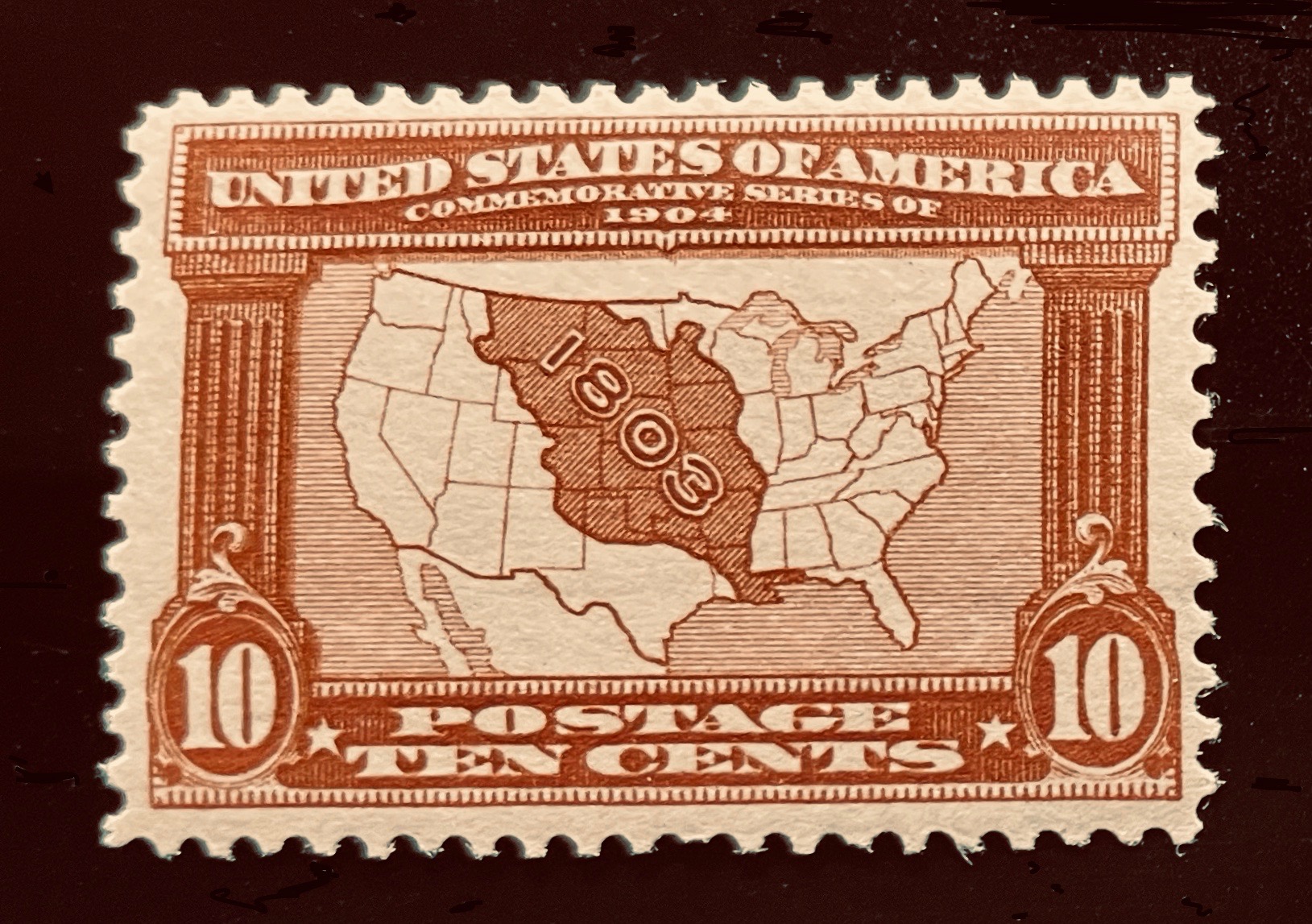 LOUISIANA PURCHASE, 1803. U.S. postage stamp, 1904