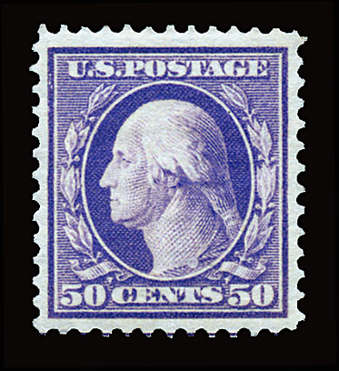 US 341 50 Cent 1908 Washington Allstamp