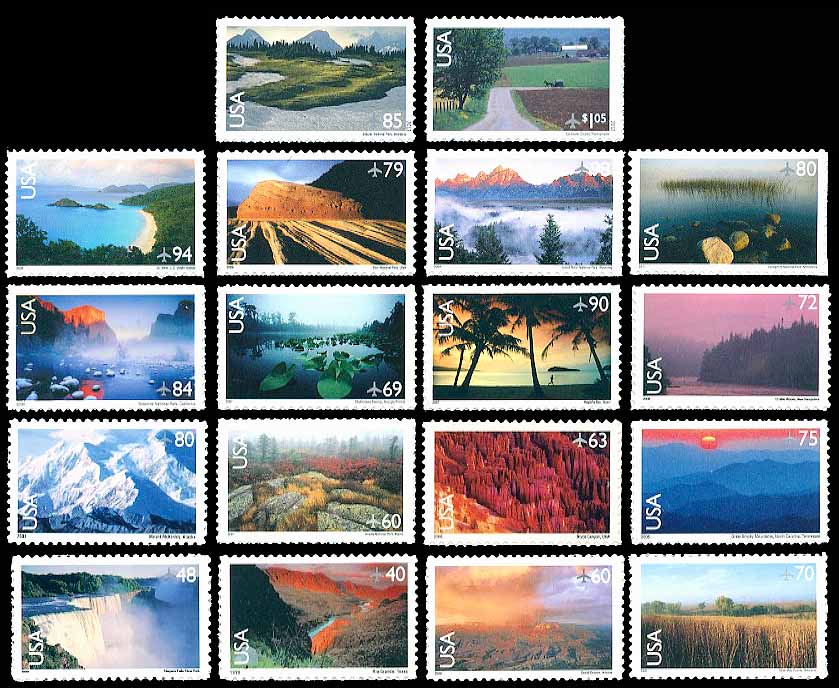 US C133-50 Scenic American Landscapes Airmail Set