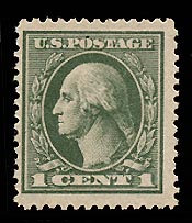 US 536 1918 One-cent Washington Offset Print