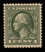 US 536 1918  One-cent Washington Offset Print