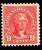 US 561 1922 Nine-cent Jefferson