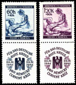 Bohemia & Moravia B3-4 Red Cross Vertical Layout  used
