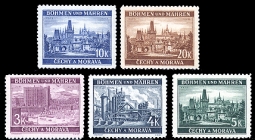 Bohemia & Moravia 35-39 City Views