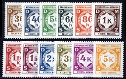 Bohemia & Moravia O1-12 Official Stamps
