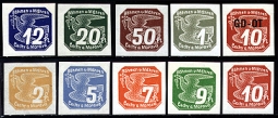 Bohemia & Moravia P 1-10 Newspaper Stamps