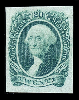 "CSA 13b, 20-cent Dark Green George Washington"