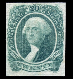 "CSA 13, 20-cent Green George Washington"