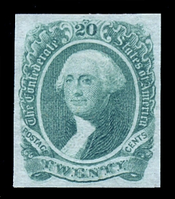"CSA 13, 20-cent Green George Washington"