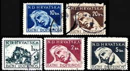Croatia  RA3-7 Postal Tax Stamps used