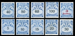 1923 Danzig J30-39 New Coat of Arms Postage Due