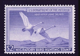 "RW17, VF NH Trumpeter Swans, Duck Stamp"