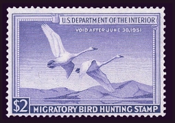 "RW17, VF LH Trumpeter Swans, Duck Stamp"