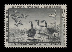 "RW25, VF NH Canada Geese  Duck Stamp"