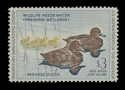 "RW27, VF NH Redhead  Duck Stamp"