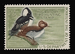 "RW35, VF NH Hooded Merganser, Duck Stamp"