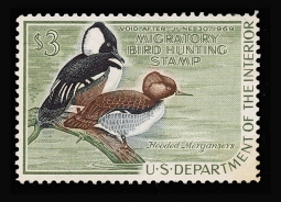 "RW35, FVF NH Hooded Merganser, Duck Stamp"