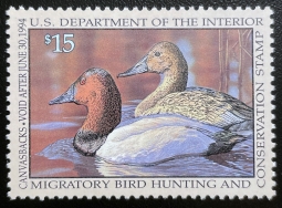 "RW60, VF NH Canvasbacks Duck Stamp"