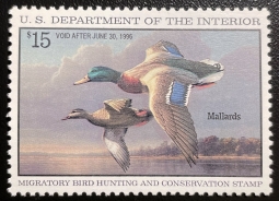 "RW62, VF NH Mallards Duck Stamp"