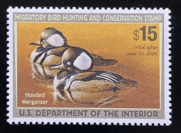 "RW72, VF NH Hooded Merganzers,  Duck Stamp"