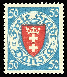 Danzig 187a, Coat of Arms,  Currency Reform