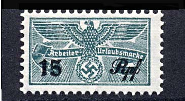 Nazi Worker Vacation Savings Stamp 5pf