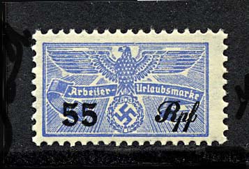 Nazi Worker Vacation Savings Stamp 50pf red