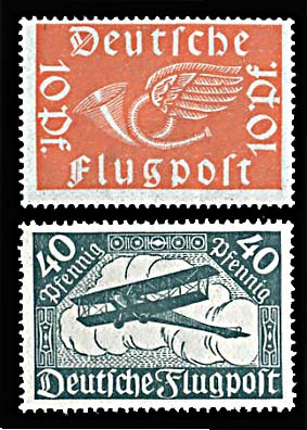 GE C1-2, First Airmail Stamps