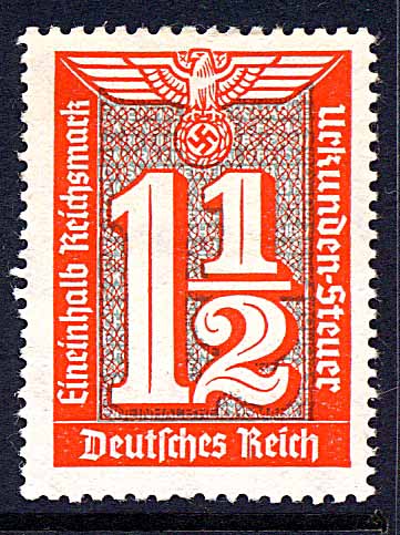 Documentary Tax 1 1/2 Reich Mark