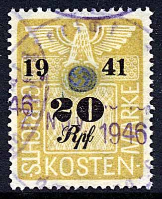 Court Fee Stamp 1941 20pf