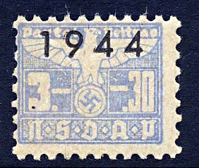 Nazi Party Dues  1944 "NSDAP"  3 +.30RM