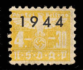 Nazi Party Dues  1944 "NSDAP"  4 +.30RM