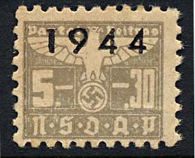 Nazi Party Dues  1944 "NSDAP"  5.30 Marks