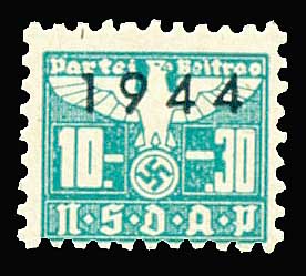 Nazi Party Dues   1944 "NSDAP"  10 +.30 RM