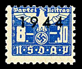 Nazi Party Dues   1944 "NSDAP"  8 +.30 RM