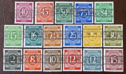 1948 US/British Zones, Numeral Issue Overprinted Band 585A-593