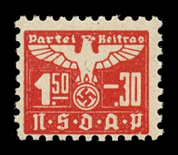 Nazi Party Dues 1936 "NSDAP" 1.50+.30