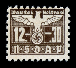 Nazi Party Dues Stamp 1936 Seefahrt, 12.30RM