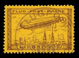 GE 1913 Semi-Official Zeppelin Airmail, MI. 11