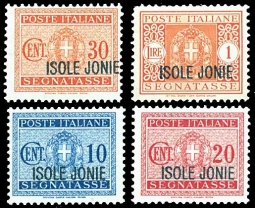Ionian Islands NJ1-4,  Occupation Postage Due