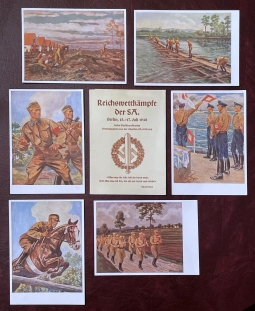 1942 Sturmabteilung SA, Competition Munich Propaganda Card Set