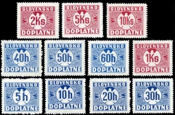 Slovakia J1-12, 1939 Postage Due Set