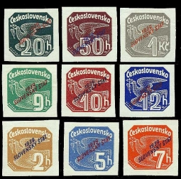 Slovakia P1-9, 1939 Newspaper Stamp Set