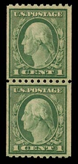 US 486 One-cent Washington Coil Pair