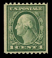 US 486 1916 Horizontal Perf. 10 One-cent Coil