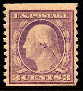 US 493 Three-cent Washington Type I Coil