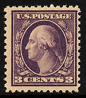 US 502 1917 Three-cent  Type II Washington