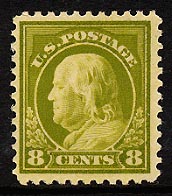 US 508  1917 Eight-cent  Franklin Perf 11
