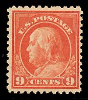 US 509 1917 Perf. 11 Nine-cent  Franklin
