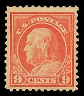 US 509 1917 Perf. 11 Nine-cent  Franklin